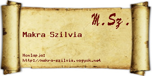 Makra Szilvia névjegykártya