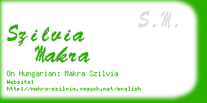 szilvia makra business card